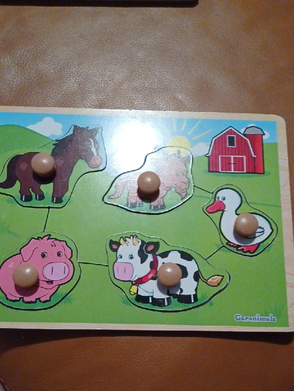 - Melissa & Doug Farm Animal Sound Puzzle — Multicolor Wooden Kids Toy - Picture 3 of 13
